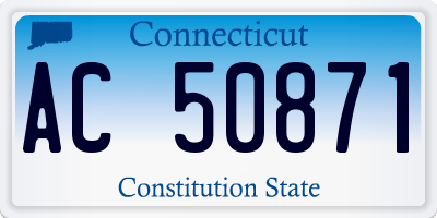 CT license plate AC50871