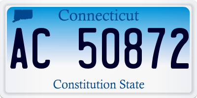 CT license plate AC50872