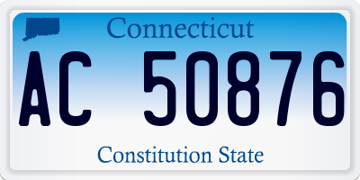 CT license plate AC50876