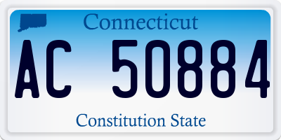 CT license plate AC50884