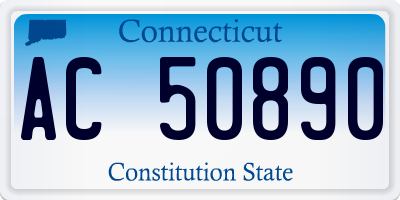 CT license plate AC50890