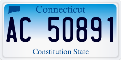 CT license plate AC50891