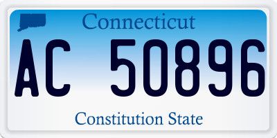 CT license plate AC50896