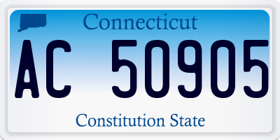 CT license plate AC50905