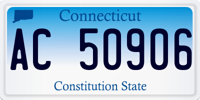 CT license plate AC50906