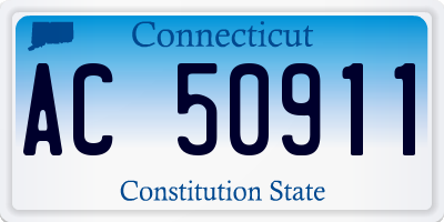 CT license plate AC50911