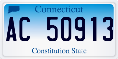 CT license plate AC50913