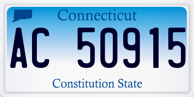 CT license plate AC50915