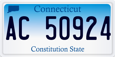 CT license plate AC50924