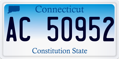 CT license plate AC50952