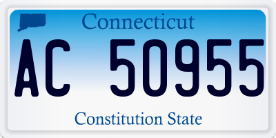 CT license plate AC50955