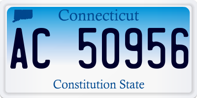 CT license plate AC50956