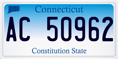 CT license plate AC50962