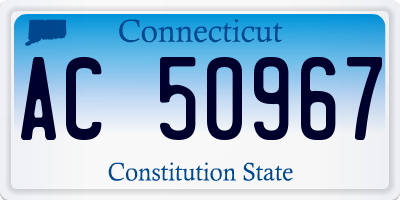 CT license plate AC50967