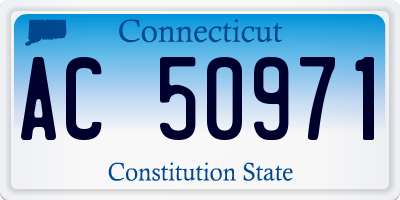CT license plate AC50971