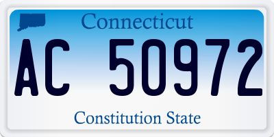 CT license plate AC50972