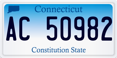CT license plate AC50982