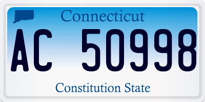 CT license plate AC50998