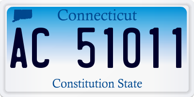 CT license plate AC51011