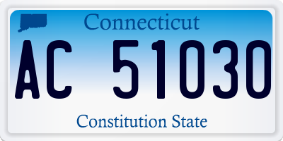 CT license plate AC51030