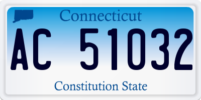 CT license plate AC51032