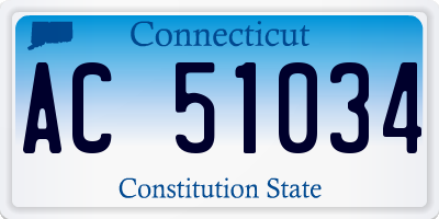 CT license plate AC51034