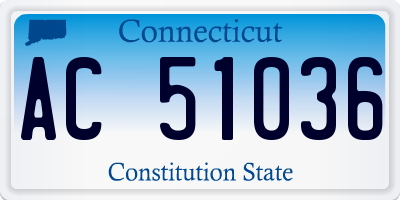 CT license plate AC51036