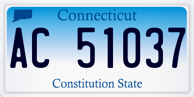CT license plate AC51037