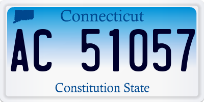 CT license plate AC51057