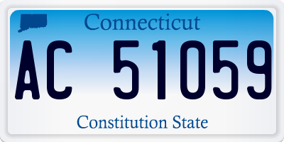 CT license plate AC51059