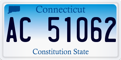 CT license plate AC51062