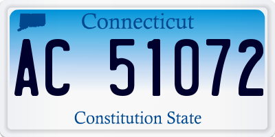 CT license plate AC51072