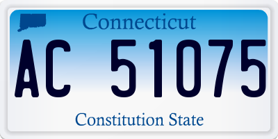 CT license plate AC51075