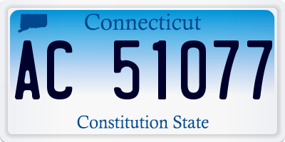 CT license plate AC51077
