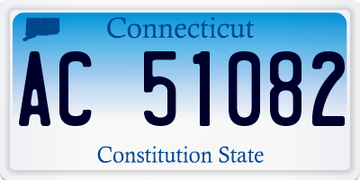 CT license plate AC51082