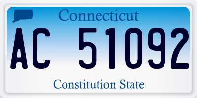 CT license plate AC51092