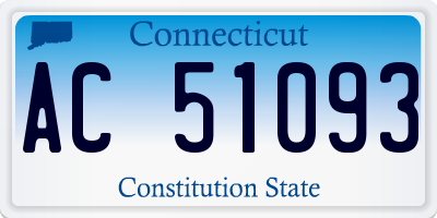 CT license plate AC51093