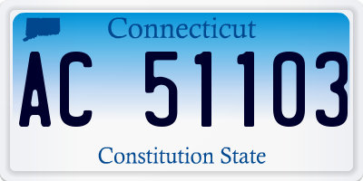 CT license plate AC51103