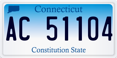 CT license plate AC51104