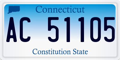 CT license plate AC51105