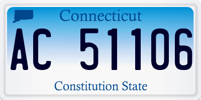 CT license plate AC51106
