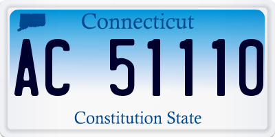 CT license plate AC51110