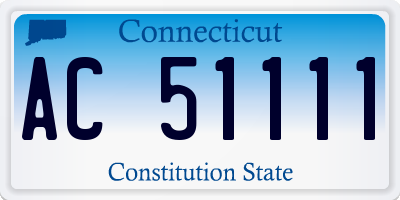 CT license plate AC51111