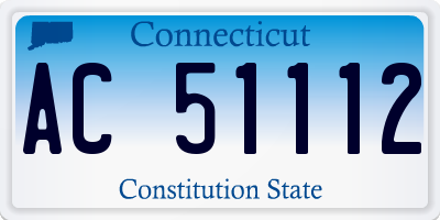 CT license plate AC51112
