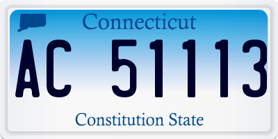 CT license plate AC51113