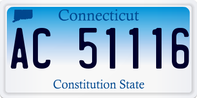 CT license plate AC51116