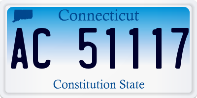 CT license plate AC51117