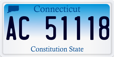 CT license plate AC51118