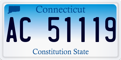 CT license plate AC51119