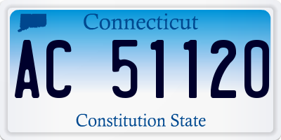 CT license plate AC51120